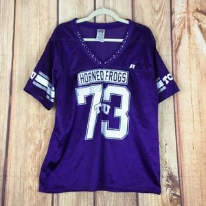 TCU College Football Jersey horned Frog jeweled